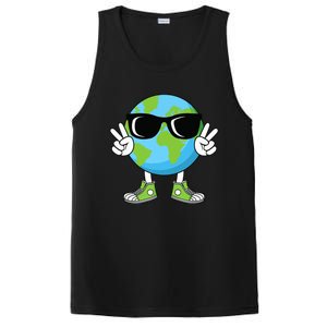 Funny Earth Day Planet Peace Hand Boy Girl PosiCharge Competitor Tank