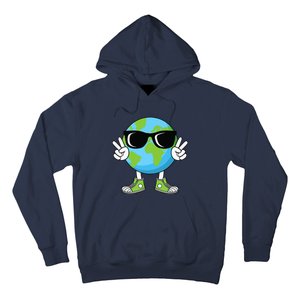 Funny Earth Day Planet Peace Hand Boy Girl Hoodie