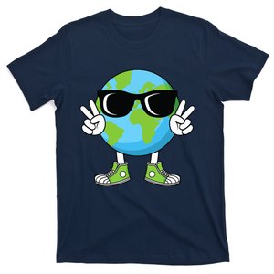 Funny Earth Day Planet Peace Hand Boy Girl T-Shirt