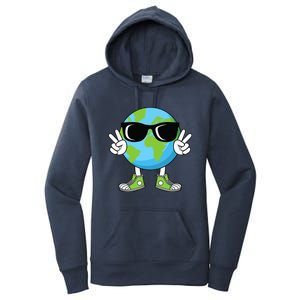 Funny Earth Day Planet Peace Hand Boy Girl Women's Pullover Hoodie