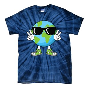 Funny Earth Day Planet Peace Hand Boy Girl Tie-Dye T-Shirt