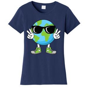 Funny Earth Day Planet Peace Hand Boy Girl Women's T-Shirt