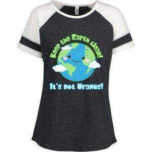 Funny Earth Day Keep The Earth Clean It's Not Uranus Meaningful Gift Enza Ladies Jersey Colorblock Tee