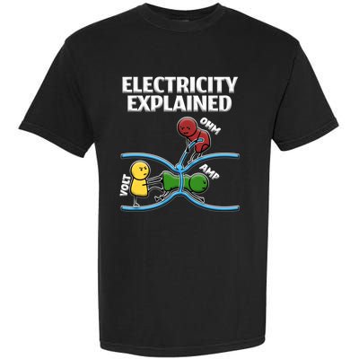 Funny Electrician Design Explains Electricity Quote Garment-Dyed Heavyweight T-Shirt