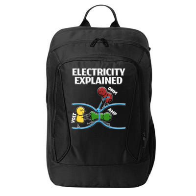 Funny Electrician Design Explains Electricity Quote City Backpack