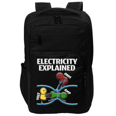 Funny Electrician Design Explains Electricity Quote Impact Tech Backpack