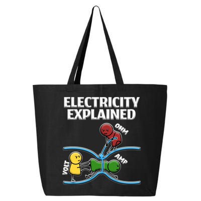 Funny Electrician Design Explains Electricity Quote 25L Jumbo Tote