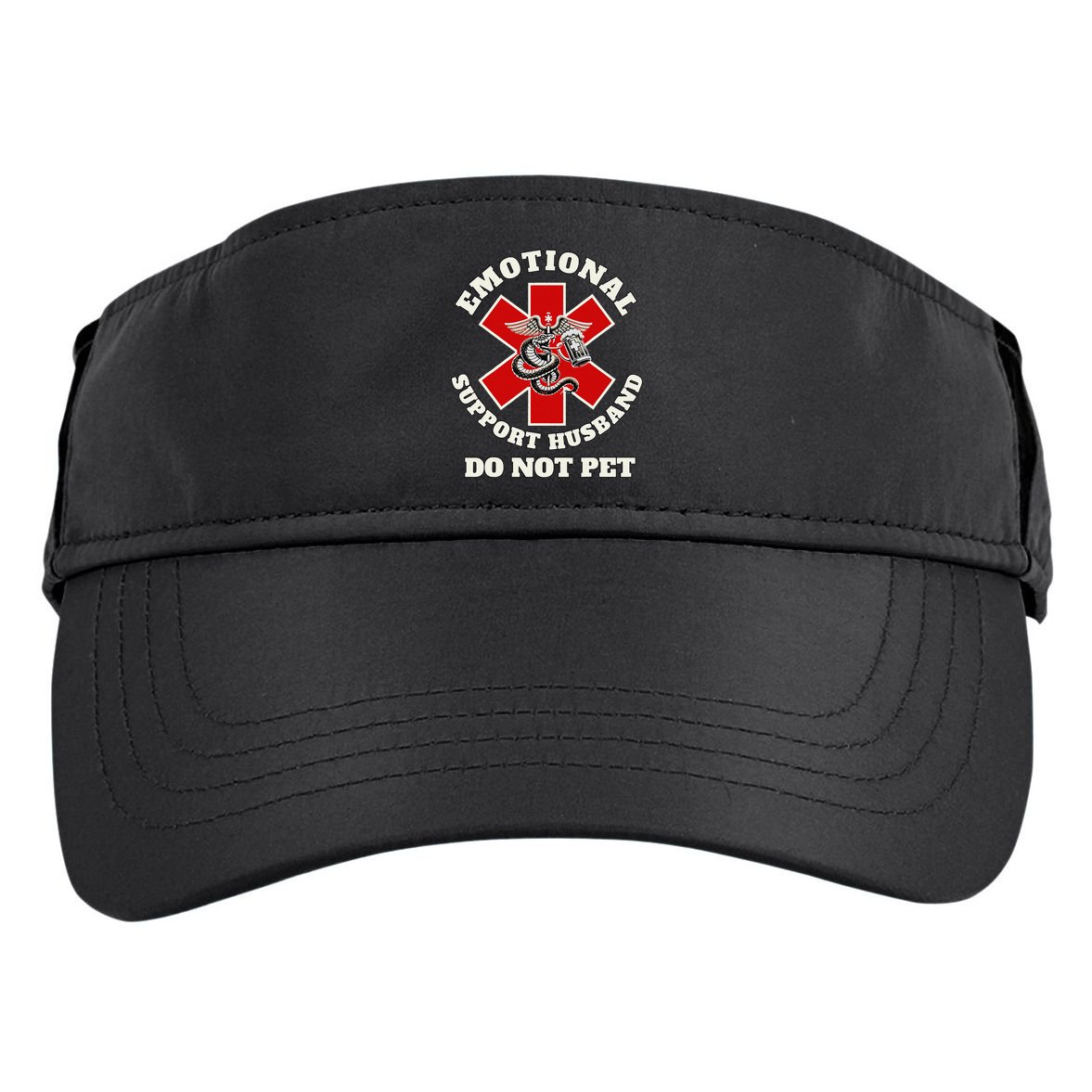 Funny Emotional Do Not Pet Emotional Support Husband Funny Adult Drive Performance Visor