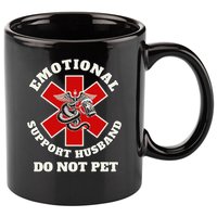 Funny Emotional Do Not Pet Emotional Support Husband Funny 11oz C Handle Ceramic Mug