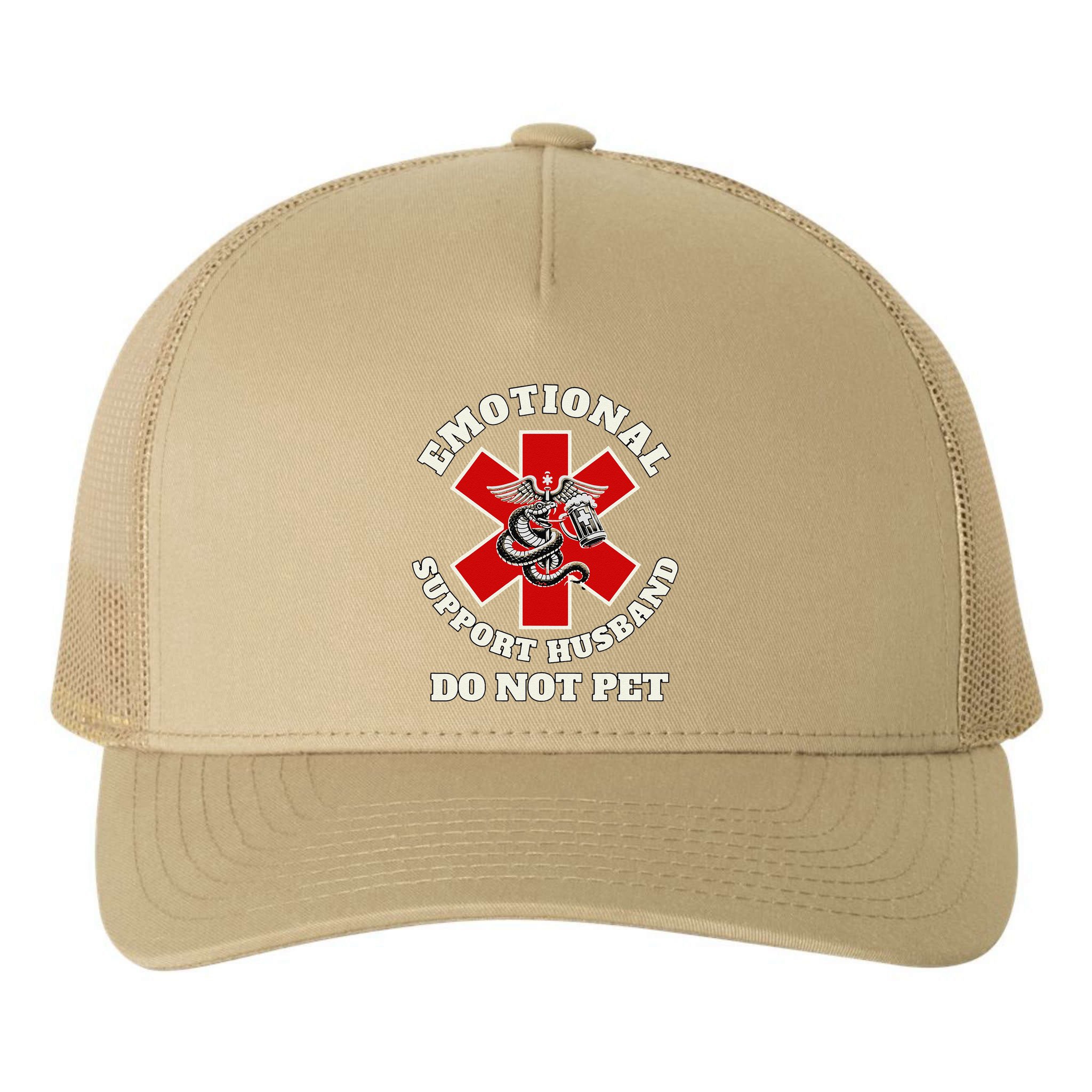 Funny Emotional Do Not Pet Emotional Support Husband Funny Yupoong Adult 5-Panel Trucker Hat