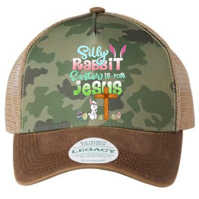 Funny Easter Day Silly Rabbit Easter Is For Jesus Christians Legacy Tie Dye Trucker Hat