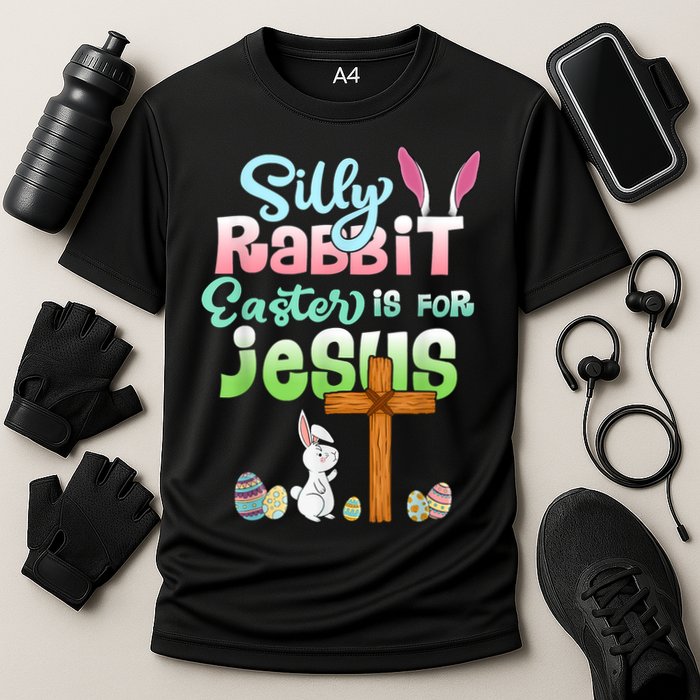 Funny Easter Day Silly Rabbit Easter Is For Jesus Christians Cooling Performance Crew T-Shirt