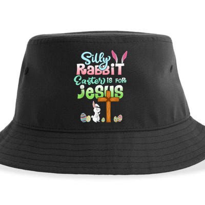 Funny Easter Day Silly Rabbit Easter Is For Jesus Christians Sustainable Bucket Hat