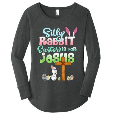 Funny Easter Day Silly Rabbit Easter Is For Jesus Christians Women's Perfect Tri Tunic Long Sleeve Shirt