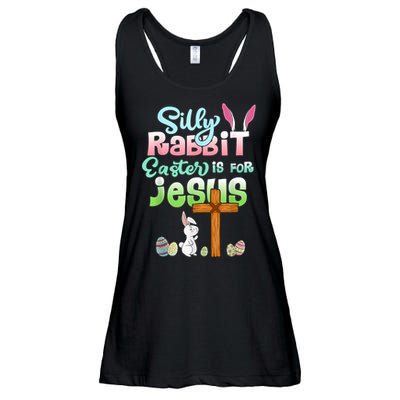 Funny Easter Day Silly Rabbit Easter Is For Jesus Christians Ladies Essential Flowy Tank