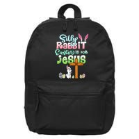 Funny Easter Day Silly Rabbit Easter Is For Jesus Christians 16 in Basic Backpack