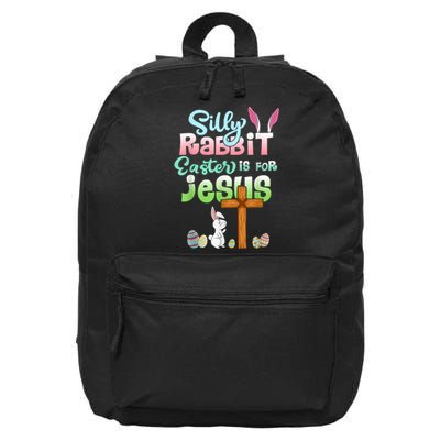 Funny Easter Day Silly Rabbit Easter Is For Jesus Christians 16 in Basic Backpack