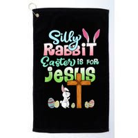 Funny Easter Day Silly Rabbit Easter Is For Jesus Christians Golf Towel