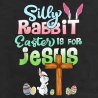 Funny Easter Day Silly Rabbit Easter Is For Jesus Christians Golf Towel