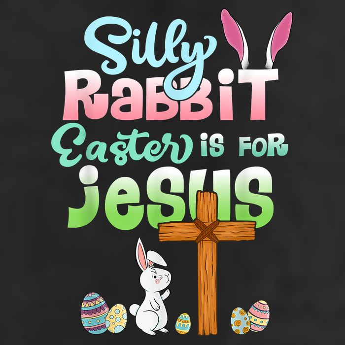 Funny Easter Day Silly Rabbit Easter Is For Jesus Christians Golf Towel