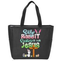 Funny Easter Day Silly Rabbit Easter Is For Jesus Christians Zip Tote Bag