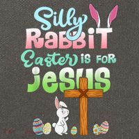 Funny Easter Day Silly Rabbit Easter Is For Jesus Christians Cotton Canvas Backpack