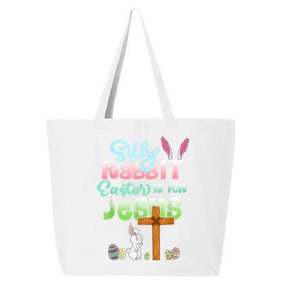 Funny Easter Day Silly Rabbit Easter Is For Jesus Christians 25L Jumbo Tote