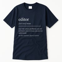 Funny Editor Definition Film Editor In Chief Video Editing Tall T-Shirt