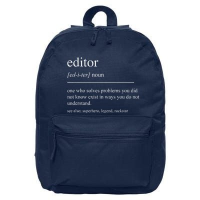 Funny Editor Definition Film Editor In Chief Video Editing 16 in Basic Backpack