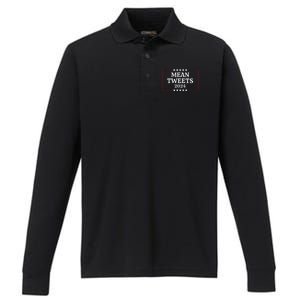 Funny Election Design Mean Tweets 2024 Performance Long Sleeve Polo