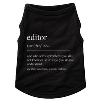 Funny Editor Definition Film Editor In Chief Video Editing Doggie Tank