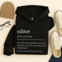 Funny Editor Definition Film Editor In Chief Video Editing Hoodie