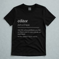 Funny Editor Definition Film Editor In Chief Video Editing T-Shirt