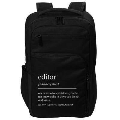 Funny Editor Definition Film Editor In Chief Video Editing Impact Tech Backpack
