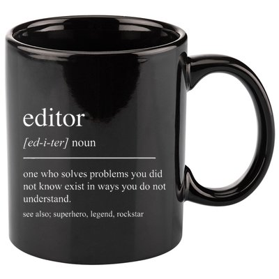 Funny Editor Definition Film Editor In Chief Video Editing 11oz C Handle Ceramic Mug