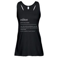 Funny Editor Definition Film Editor In Chief Video Editing Ladies Essential Flowy Tank