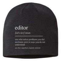 Funny Editor Definition Film Editor In Chief Video Editing Sustainable Beanie