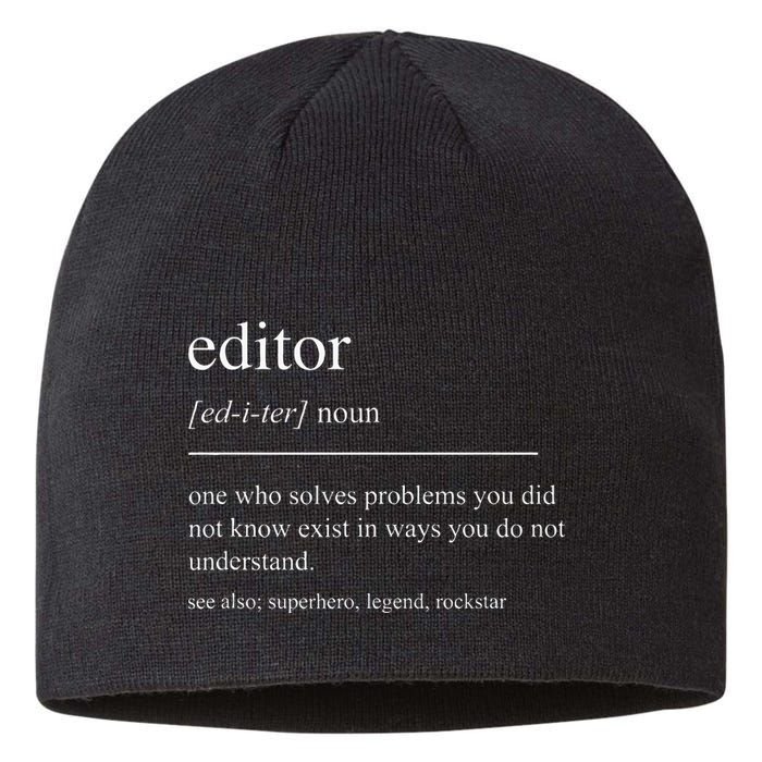 Funny Editor Definition Film Editor In Chief Video Editing Sustainable Beanie