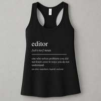 Funny Editor Definition Film Editor In Chief Video Editing Womens Tank Top