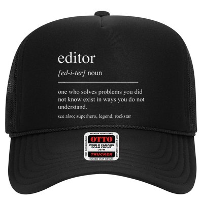 Funny Editor Definition Film Editor In Chief Video Editing Trucker Hat