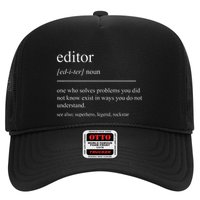 Funny Editor Definition Film Editor In Chief Video Editing Trucker Hat