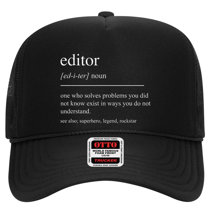 Funny Editor Definition Film Editor In Chief Video Editing Trucker Hat