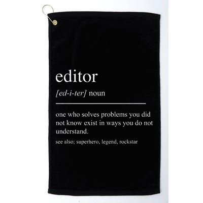 Funny Editor Definition Film Editor In Chief Video Editing Golf Towel