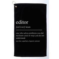 Funny Editor Definition Film Editor In Chief Video Editing Golf Towel