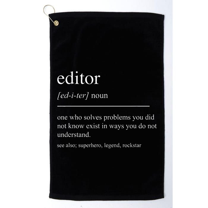 Funny Editor Definition Film Editor In Chief Video Editing Golf Towel