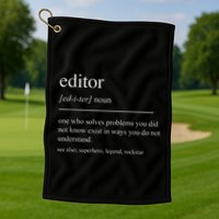 Funny Editor Definition Film Editor In Chief Video Editing Golf Towel