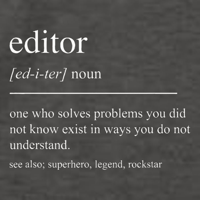 Funny Editor Definition Film Editor In Chief Video Editing Vector Backpack