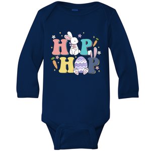 Funny Easter Day Hip Hop Cute Bunny Funny Rabbit Baby Long Sleeve Bodysuit