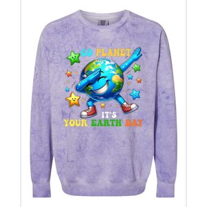 Funny Earth Day Go Planet ItS Your Earth Day 2024 Colorblast Crewneck Sweatshirt