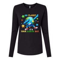 Funny Earth Day Go Planet ItS Your Earth Day 2024 Womens Cotton Relaxed Long Sleeve T-Shirt